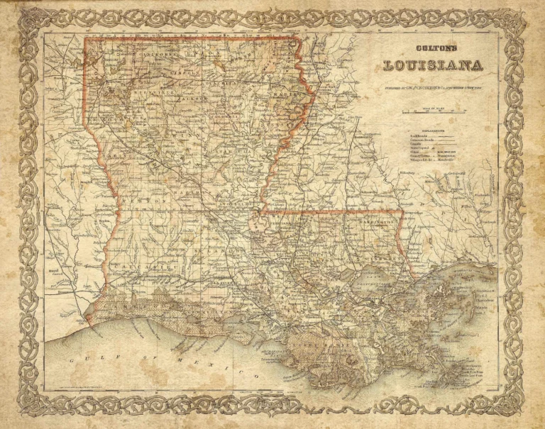 Historic Map of Louisiana